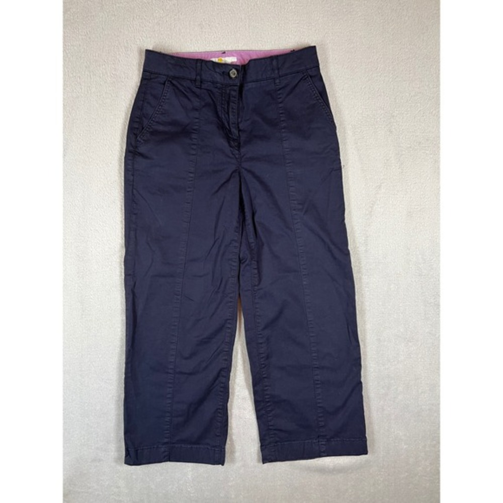 Boden‎ Womens Navy Blue Stretch Cotton Cropped Chino Pants Size 4R
